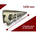 Corniere inox de 30 crochets - Longueur 1230 mm