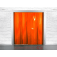 Rideau à lanières plastique orange opaque en kit KIT RIDEAU PVC
