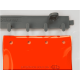 Rideau à lanières plastique orange opaque en kit KIT RIDEAU PVC