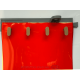 Rideau à lanières plastique orange opaque en kit KIT RIDEAU PVC