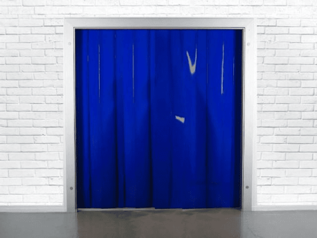 Rideau à lames pvc bleu opaque en kit sur-mesure KIT RIDEAU PVC