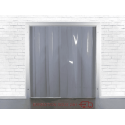 Rideau à lamelles pvc gris opaque en kit