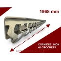 Corniere inox de 48 crochets - Longueur 1968 mm