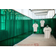 Rideau à lanières PVC vert transparent sur-mesure version kit KIT RIDEAU PVC