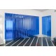 RIDEAUX LANIERES PVC SPECIAUX ET TECHNIQUES Rideau à lanières souples bleu transparent