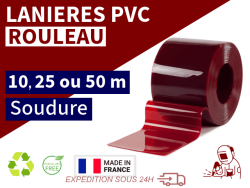 Rouleaux laniere PVC SPECIAL LANIERES PVC SPECIAL SOUDURE 10m, 25m, 50m