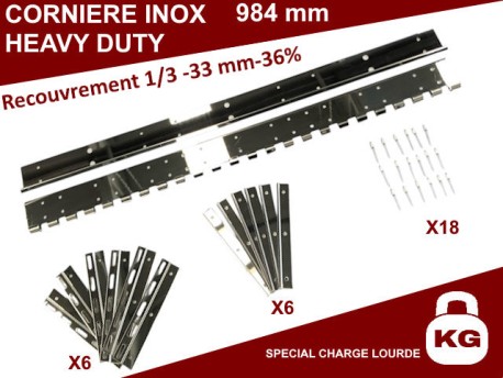 Kit Fixation complet Acier Inox - Lanière PVC 200 mm - CHARGE LOURDE ACCESSOIRES