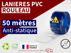 Rouleaux laniere PVC SPECIAL LANIERE PVC SPECIAL ANTISTATIQUE 50 mètres