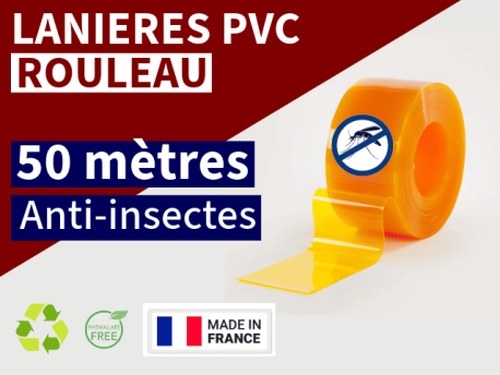 Rouleaux laniere PVC SPECIAL LANIERE PVC SPECIAL ANTI-INSECTES 50 mètres