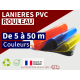 Rouleaux laniere PVC SPECIAL LANIERE PVC DE COULEUR TRANSPARENTE 5m,10m, 15m,25m, 50m