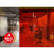 RIDEAUX LANIERES PVC SPECIAUX ET TECHNIQUES Rideau à lanières PVC Ignifuge M1 Rouge transparent LANIFLEX