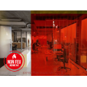 Rideau à lanières PVC Ignifuge M1 Rouge transparent LANIFLEX