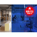 Rideau à lanières PVC Ignifuge M1 Bleu transparent LANIFLEX