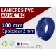 LAMELLE PVC SOUPLE: LARG.100 MM x EP.2 MM - DECOUPE PERSONNALISEE Accueil