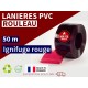 Rouleaux laniere PVC SPECIAL Lanière PVC de couleur rouge transparent ignifuge certifée M1