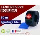 Rouleaux laniere PVC SPECIAL Lanière PVC de couleur bleu transparent ignifuge certifée M1