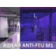 Rouleaux laniere PVC SPECIAL Lanière PVC de couleur bleu transparent ignifuge certifée M1