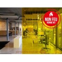 Rideau à lanières PVC Ignifuge M1 Jaune transparent LANIFLEX