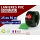 Rouleaux laniere PVC SPECIAL Lanière PVC de couleur vert transparent ignifuge certifée M1