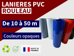 Rouleaux laniere PVC SPECIAL LANIERE PVC OPAQUE 10m, 25m, 50m