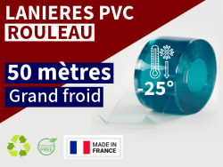 Rouleaux laniere PVC SPECIAL LANIERES PVC GRAND FROID 50 mètres