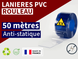 Rouleaux laniere PVC SPECIAL LANIERE PVC SPECIAL ANTISTATIQUE 50 mètres