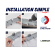 Rideau à lamelles pvc gris opaque en kit KIT RIDEAU PVC
