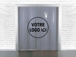 Rideau à lanières plastique avec impression de LOGO