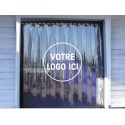 Rideau à lanières plastique avec impression de LOGO