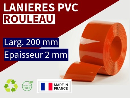 Rouleaux laniere PVC SPECIAL Rouleau lanière PVC Orange Opaque