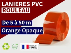 Rouleaux laniere PVC SPECIAL Rouleau lanière PVC Orange Opaque