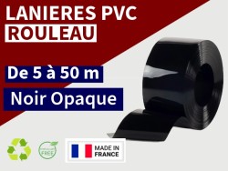Rouleaux laniere PVC SPECIAL Rouleau lanière PVC Noir Opaque