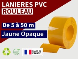 Rouleaux laniere PVC SPECIAL Rouleau lanière PVC Jaune Opaque