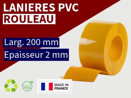Rouleaux laniere PVC SPECIAL Rouleau lanière PVC Jaune Opaque