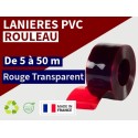 Rouleau lanière PVC Rouge transparent
