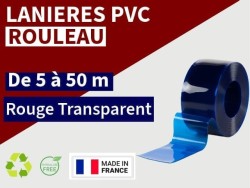 Rouleaux laniere PVC SPECIAL Rouleau lanière PVC Bleu transparent