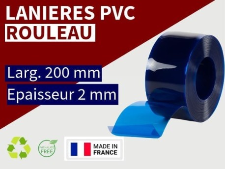 Rouleaux laniere PVC SPECIAL Rouleau lanière PVC Bleu transparent