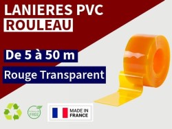 Rouleaux laniere PVC SPECIAL Rouleau lanière PVC Jaune transparent