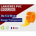 Rouleau lanière PVC Jaune transparent