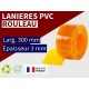 Rouleaux laniere PVC SPECIAL Rouleau lanière PVC Jaune transparent