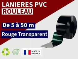 Rouleaux laniere PVC SPECIAL Rouleau lanière PVC Vert transparent