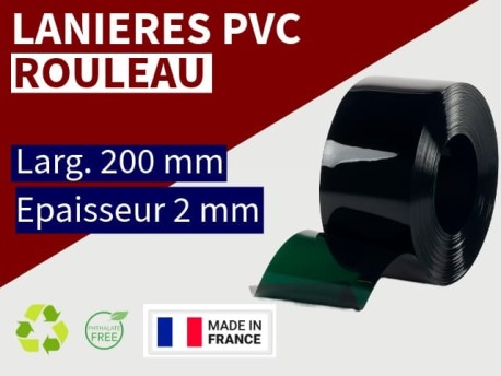 Rouleaux laniere PVC SPECIAL Rouleau lanière PVC Vert transparent
