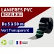 Rouleaux laniere PVC SPECIAL Rouleau lanière PVC Vert transparent