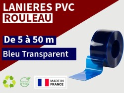 Rouleaux laniere PVC SPECIAL Rouleau lanière PVC Bleu transparent