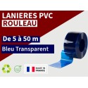 Rouleau lanière PVC Bleu transparent