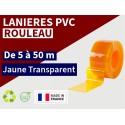 Rouleau lanière PVC Jaune transparent
