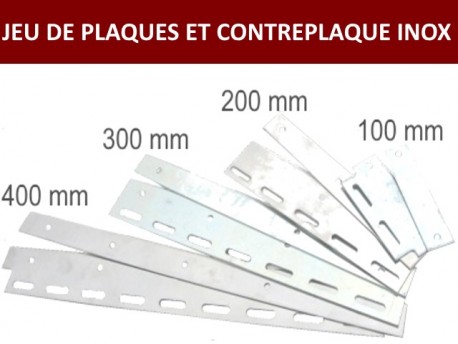 ACCESSOIRES LOT DE JEUX DE PLAQUES ET CONTREPLAQUES INOX