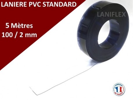 Rouleaux laniere pvc standard LANIERE PVC SOUPLE TRANSPARENTE STANDARD 5 Mètres