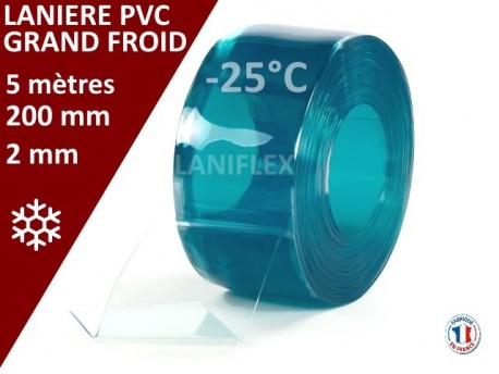 Lamelle PVC transparente 300 x 2 mm en rouleau pour porte souple