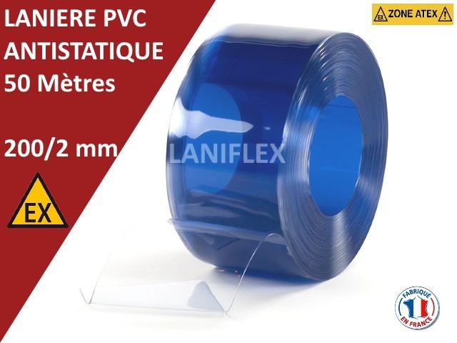 Rouleau 50m lanière 200 x 2 Alimentaire Positive Non ignifugé